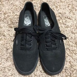 Black Vans shoes